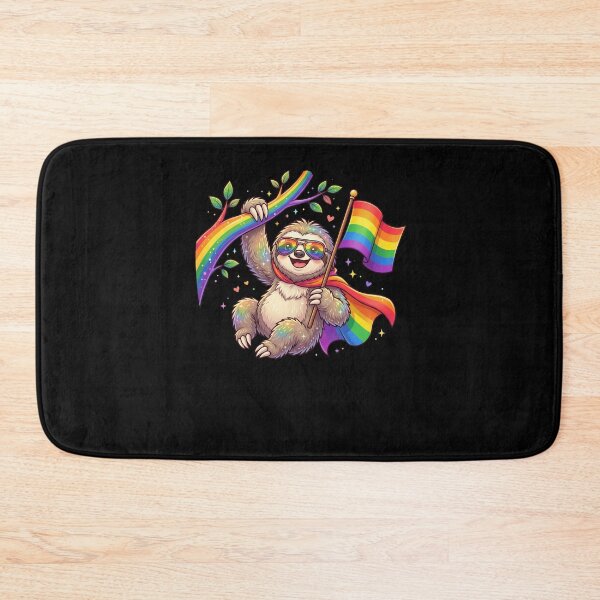 Item preview, Happy Sloth Rainbow Pride Flag LGBTQ+ Supporter designed and sold by snowry.