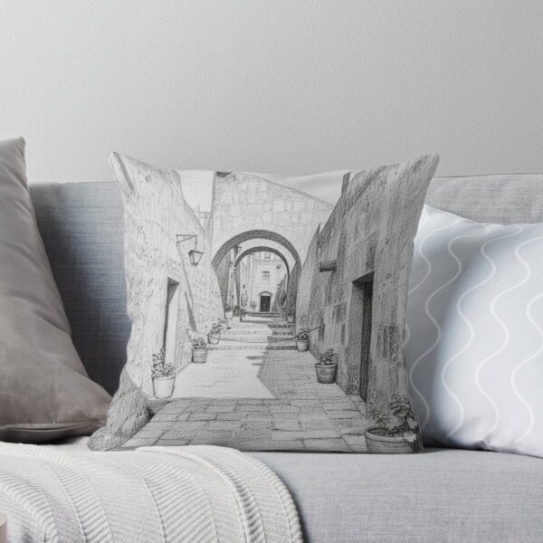 Item preview, Enigmatic Alley in Arequipa – Pencil Drawing designed and sold by KiwiPurple.