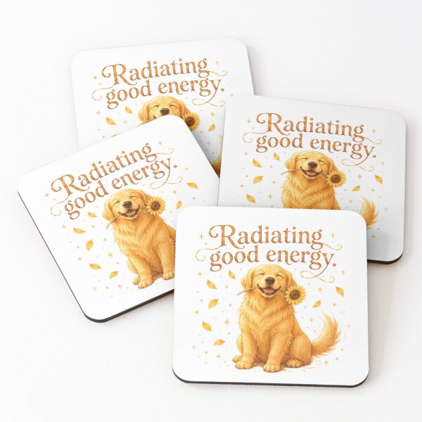 Item preview, Golden Retriever Radiating Good Energy Sunflower Field designed and sold by AQUILAKREO.