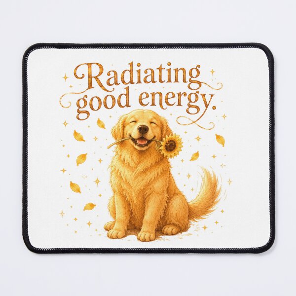 Item preview, Golden Retriever Radiating Good Energy Sunflower Field designed and sold by AQUILAKREO.