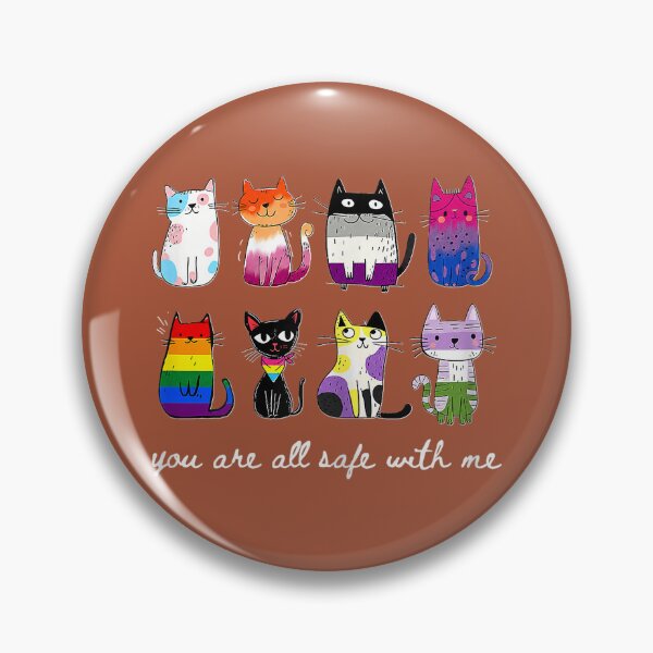 Item preview, You are All Safe with Me Cute Cat Pride Month LGBT Support designed and sold by whimsymadhu.