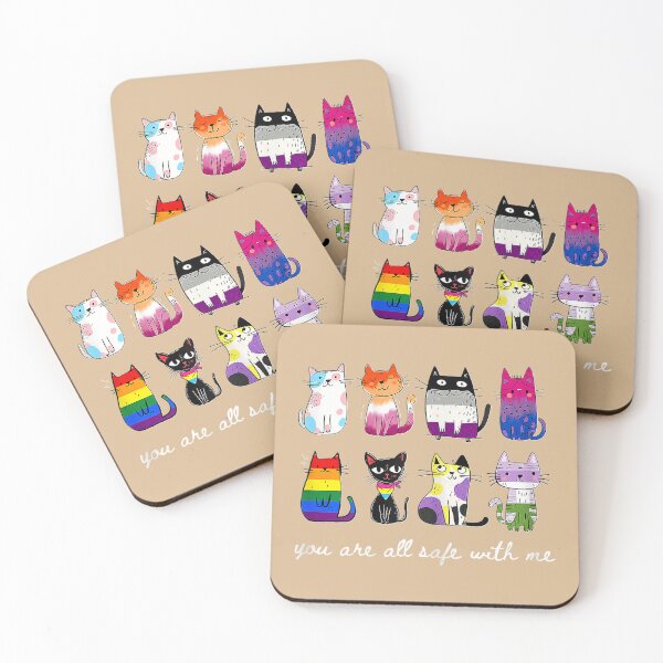 Item preview, You are All Safe with Me Cute Cat Pride Month LGBT Support designed and sold by whimsymadhu.
