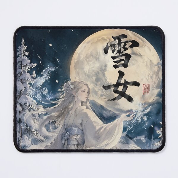 Item preview, Snow Spirit Woman – Yuki Onna Yokai Winter Goddess Japanese Folklore Art designed and sold by kaxymax.