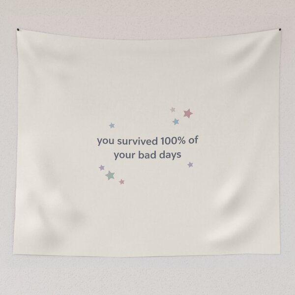 Item preview,  You Survived Your Bad Days Typography designed and sold by VibeShift Studio.