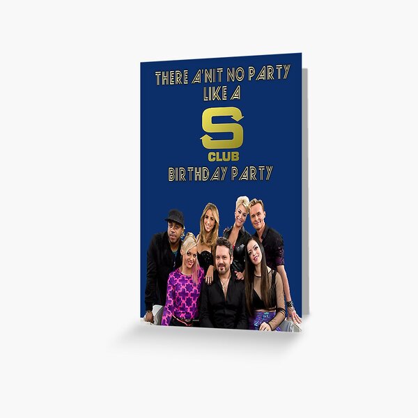 S Club 7 Birthday Card/Party Invitation Greeting Card