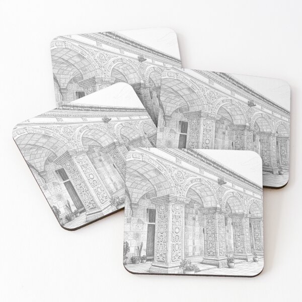 Item preview, Cloister of the Church of the Society of Jesus in Arequipa – Pencil Drawing designed and sold by KiwiPurple.