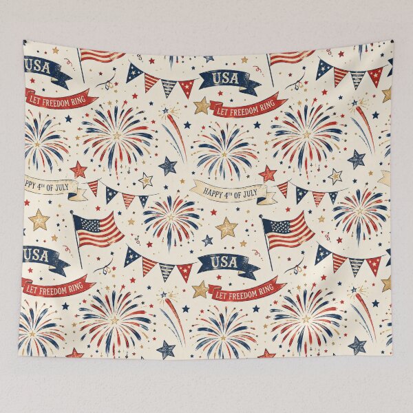 Item preview, 4th of July Independence Day Patriotic Seamless Pattern designed and sold by MoonwoodStudio.