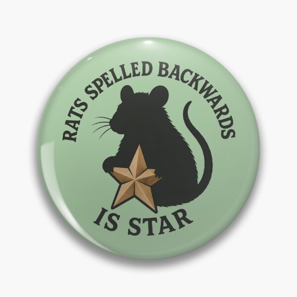 Item preview, Rats Spelled Backwards Is Star Funny Rat Meme Animal Puns designed and sold by DemureArtsy.