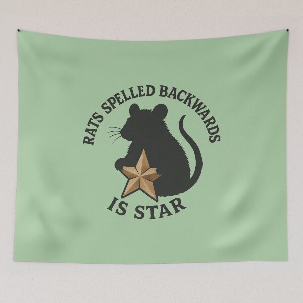 Item preview, Rats Spelled Backwards Is Star Funny Rat Meme Animal Puns designed and sold by DemureArtsy.