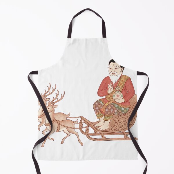Item preview, Thai Traditional Art Santa Claus on Reindeer Sleigh designed and sold by SIAM MERMAID.