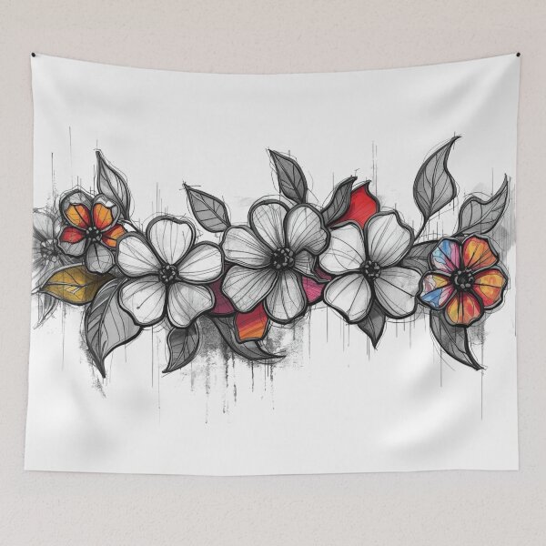 Item preview, Sketched flowers designed and sold by uunaa.