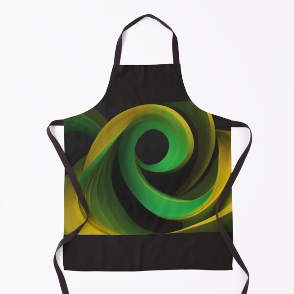 Item preview, Abstract Green Gold Spiral Wave Futuristic Motion Art Wallpaper Design designed and sold by iiwart.