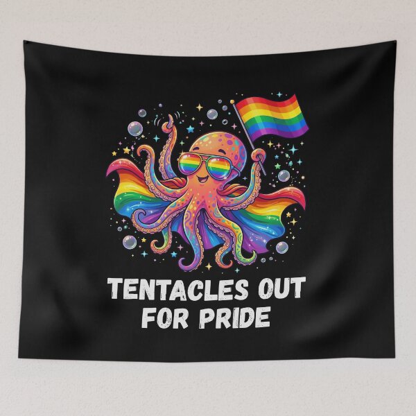 Item preview, Tentacles Out For Pride Rainbow Octopus LGBTQ designed and sold by snowry.