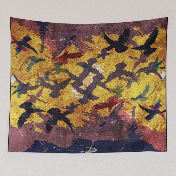 Item preview, Abstract flock of birds designed and sold by kinpirks.