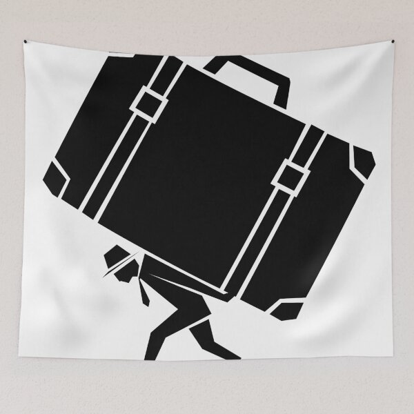 Item preview, Geometric Person Carrying Oversized Suitcase designed and sold by quibrak.