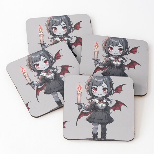 Item preview, Chibi anime vampire holding a candle designed and sold by ArtsJulian.