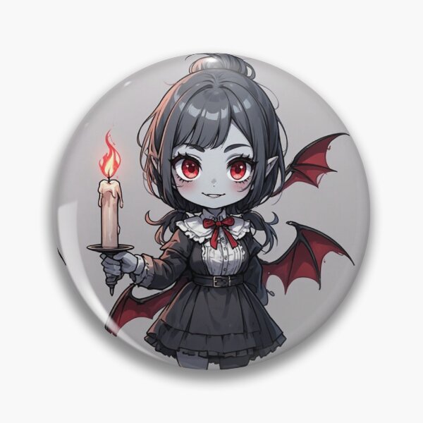 Item preview, Chibi anime vampire holding a candle designed and sold by ArtsJulian.