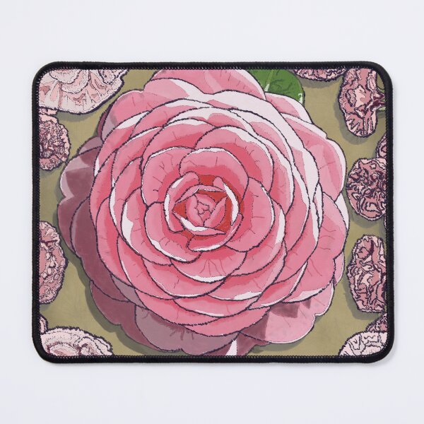 Item preview, Stippled Camellia and Carnations designed and sold by DaisyEverbright.