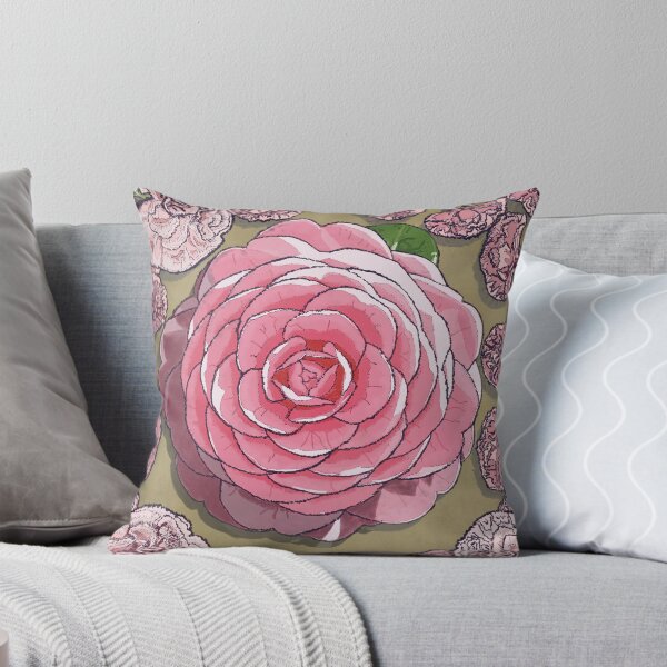 Item preview, Stippled Camellia and Carnations designed and sold by DaisyEverbright.