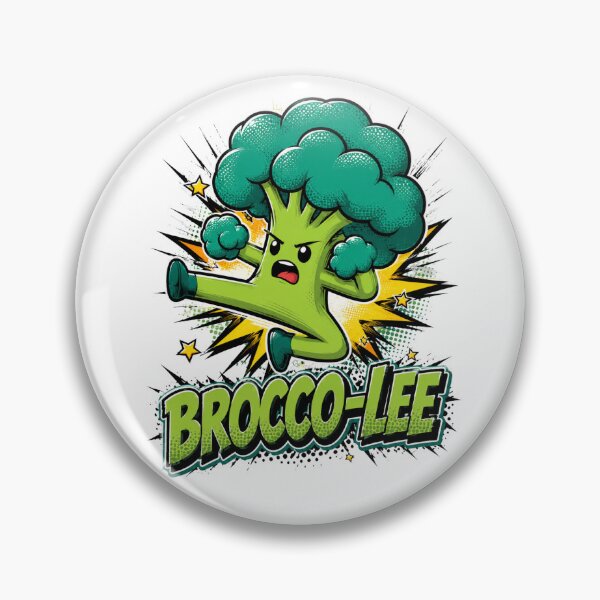 Item preview, Brocco Lee Funny Fighting Broccoli Cartoon Design designed and sold by Nano-Threads.