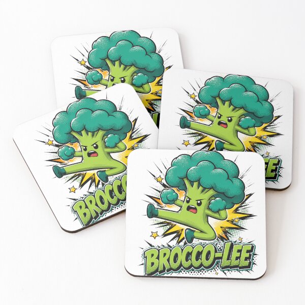 Item preview, Brocco Lee Funny Fighting Broccoli Cartoon Design designed and sold by Nano-Threads.