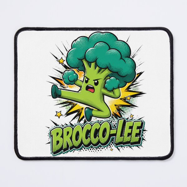 Item preview, Brocco Lee Funny Fighting Broccoli Cartoon Design designed and sold by Nano-Threads.