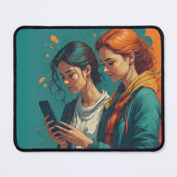 Item preview, Digital Connection – Best Friends and Vibrant Pop Art designed and sold by UmSkelig834.