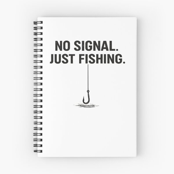 Artikelvorschau, No Signal. Just Fishing. – Minimalist Fishing Typography Design entworfen und verkauft von Digal92.