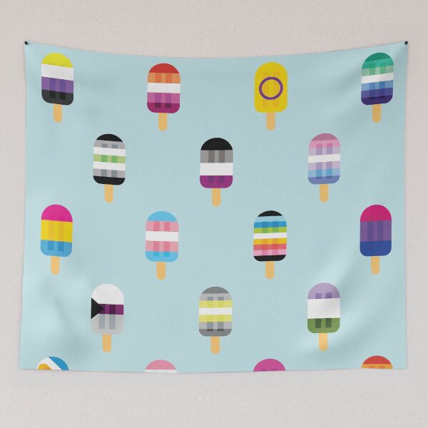 Item preview, Pride Popsicle Parade LGBTQ+ Summer Pattern Design designed and sold by Hallowed Artistry.