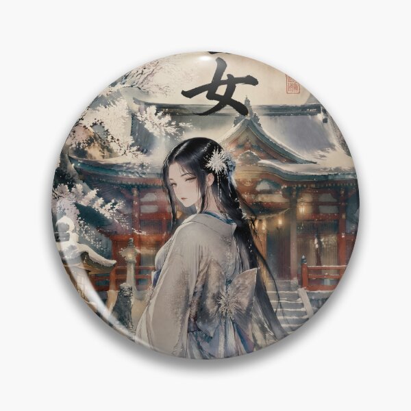 Item preview, Snow Ghost Woman – Yuki Onna Winter Spirit from Japanese Folklore designed and sold by kaxymax.
