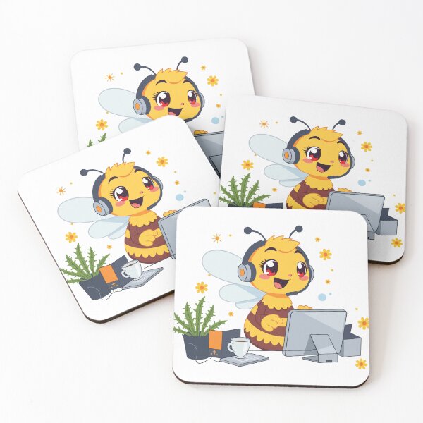 Item preview, Busy Bee Customer Support Cute IT Worker Honey Bee designed and sold by ArtByKaleem.
