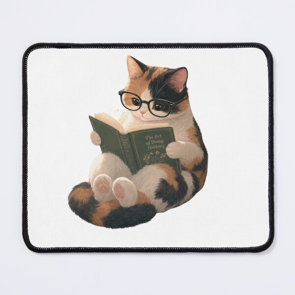 Item preview, Main Character Resting Cat Kawaii Sticker | Book Lover designed and sold by Ashley critters.