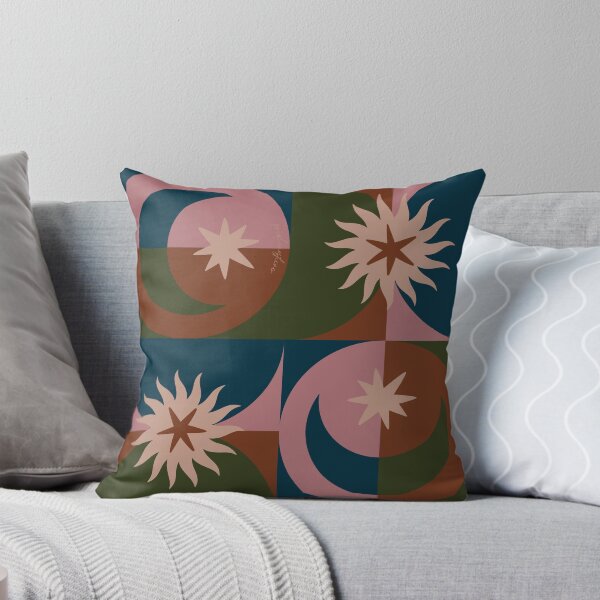Item preview, Abstract Geometric Floral Pattern | Mid Century Modern Boho Wall Art designed and sold by prikanashiro.