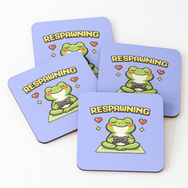 Item preview, Respawning Gamer Frog – Cute Cozy Gaming Controller Design designed and sold by  MAD's Recreation Studio.