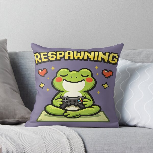 Item preview, Respawning Gamer Frog – Cute Cozy Gaming Controller Design designed and sold by  Artistry in Motion by MADsrecreation.