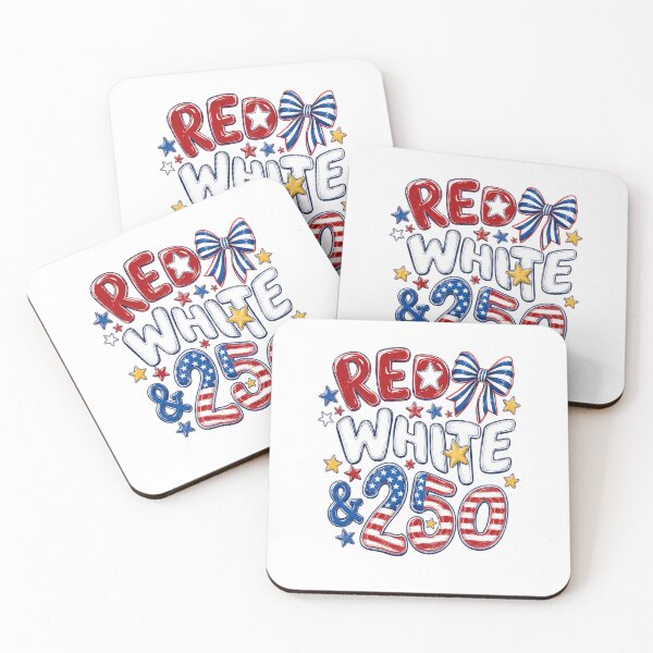 Item preview, Red White & 250 Coquette Bow Floral 4th of July America 250th Anniversary Gift designed and sold by Maniutek.