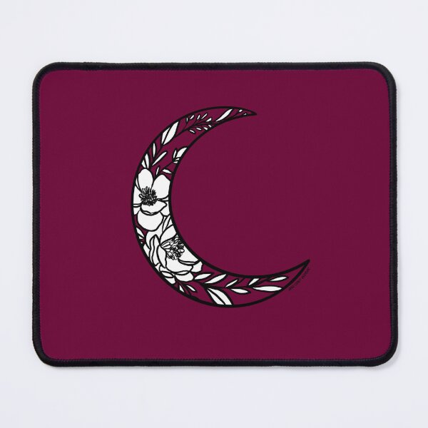Item preview, Burgundy - A Little Witchy Magnolia Moon - Black and white -  By Bree Craft Designs designed and sold by breezecrafty23.