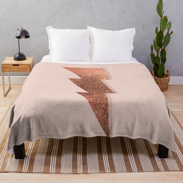 Item preview, Minimalist Copper Rose Gold Glitter Lightning Bolt Neutral Aesthetic designed and sold by EpicCreation.