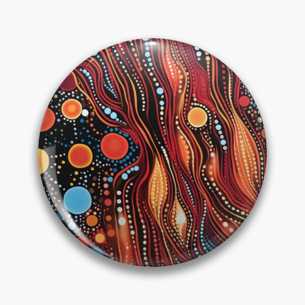 Item preview, Aboriginal Inspired Dot Art - Lava and Magma Streams designed and sold by GrinGalore.