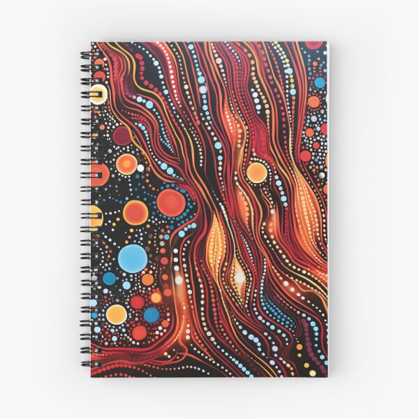Item preview, Aboriginal Inspired Dot Art - Lava and Magma Streams designed and sold by GrinGalore.