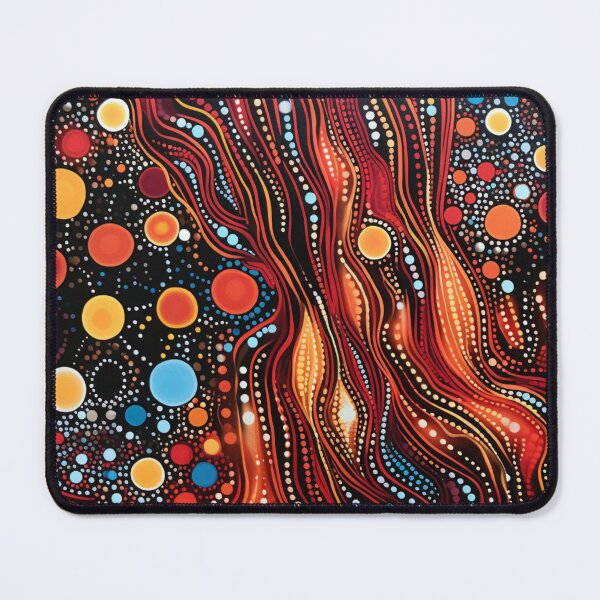 Item preview, Aboriginal Inspired Dot Art - Lava and Magma Streams designed and sold by GrinGalore.
