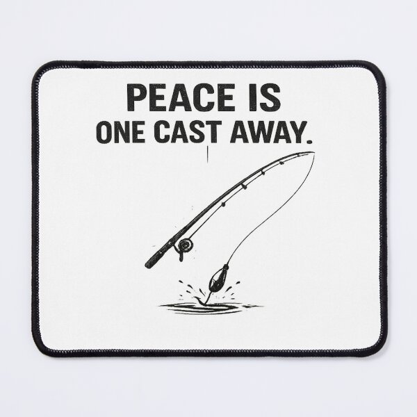 Item preview, Peace Is One Cast Away – Minimalist Fishing Design designed and sold by Digal92.