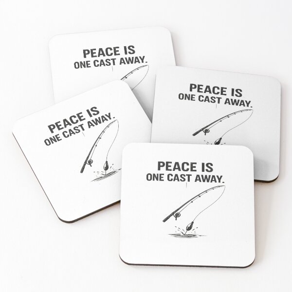 Item preview, Peace Is One Cast Away – Minimalist Fishing Design designed and sold by Digal92.