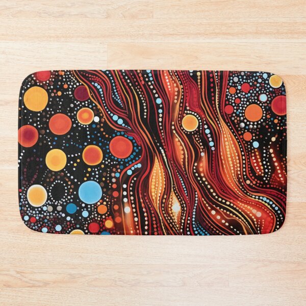 Item preview, Aboriginal Inspired Dot Art - Lava and Magma Streams designed and sold by GrinGalore.