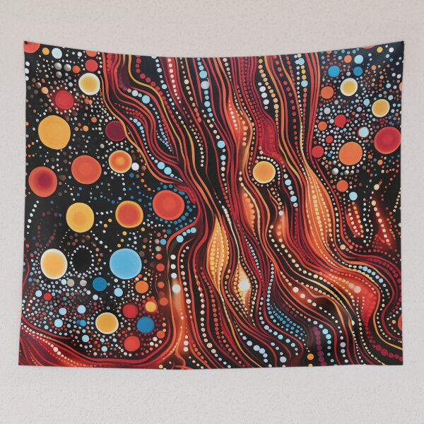 Item preview, Aboriginal Inspired Dot Art - Lava and Magma Streams designed and sold by GrinGalore.