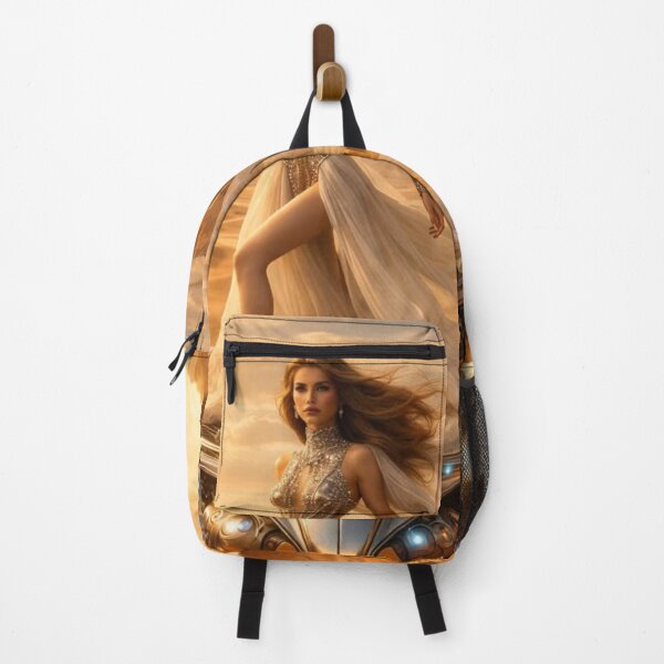 Item preview, Desert Sci-Fi Queen Hovercraft | AI Futuristic Fashion Art designed and sold by IRON SIREN.