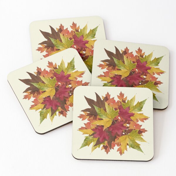 Item preview, Autumn collage with maple and oak leaves designed and sold by mariya-ivanova.