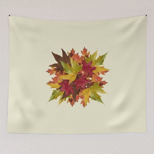 Item preview, Autumn collage with maple and oak leaves designed and sold by mariya-ivanova.
