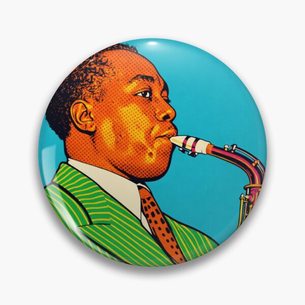 Item preview, Retro Charlie Parker Pop‑Art Jazz Illustration designed and sold by Analog Aura .
