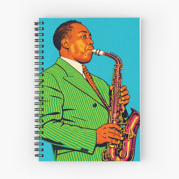 Item preview, Retro Charlie Parker Pop‑Art Jazz Illustration designed and sold by Analog Aura .